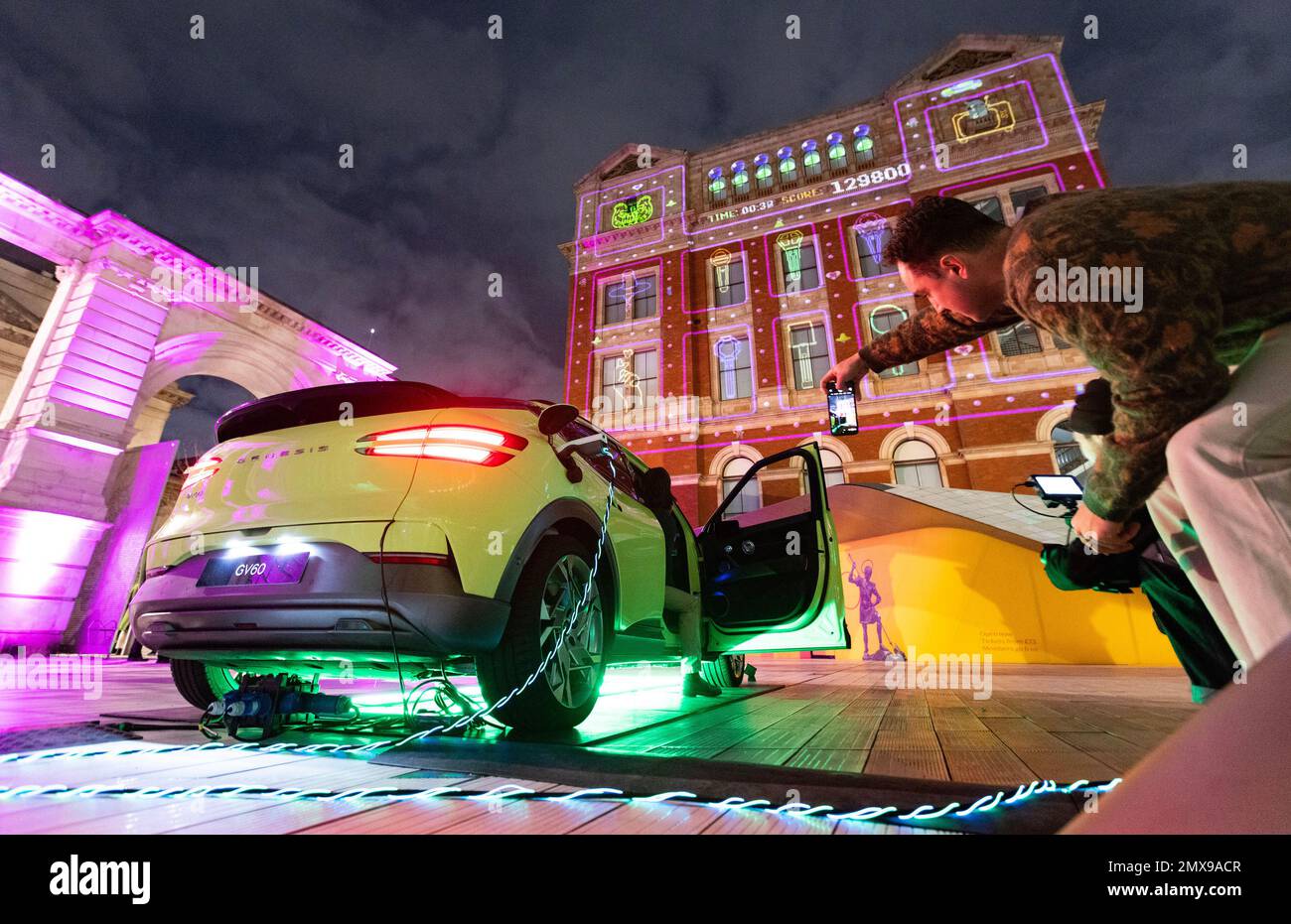 EDITORIAL USE ONLY A view of 'Seoul Racer' the UK's largest interactive ...