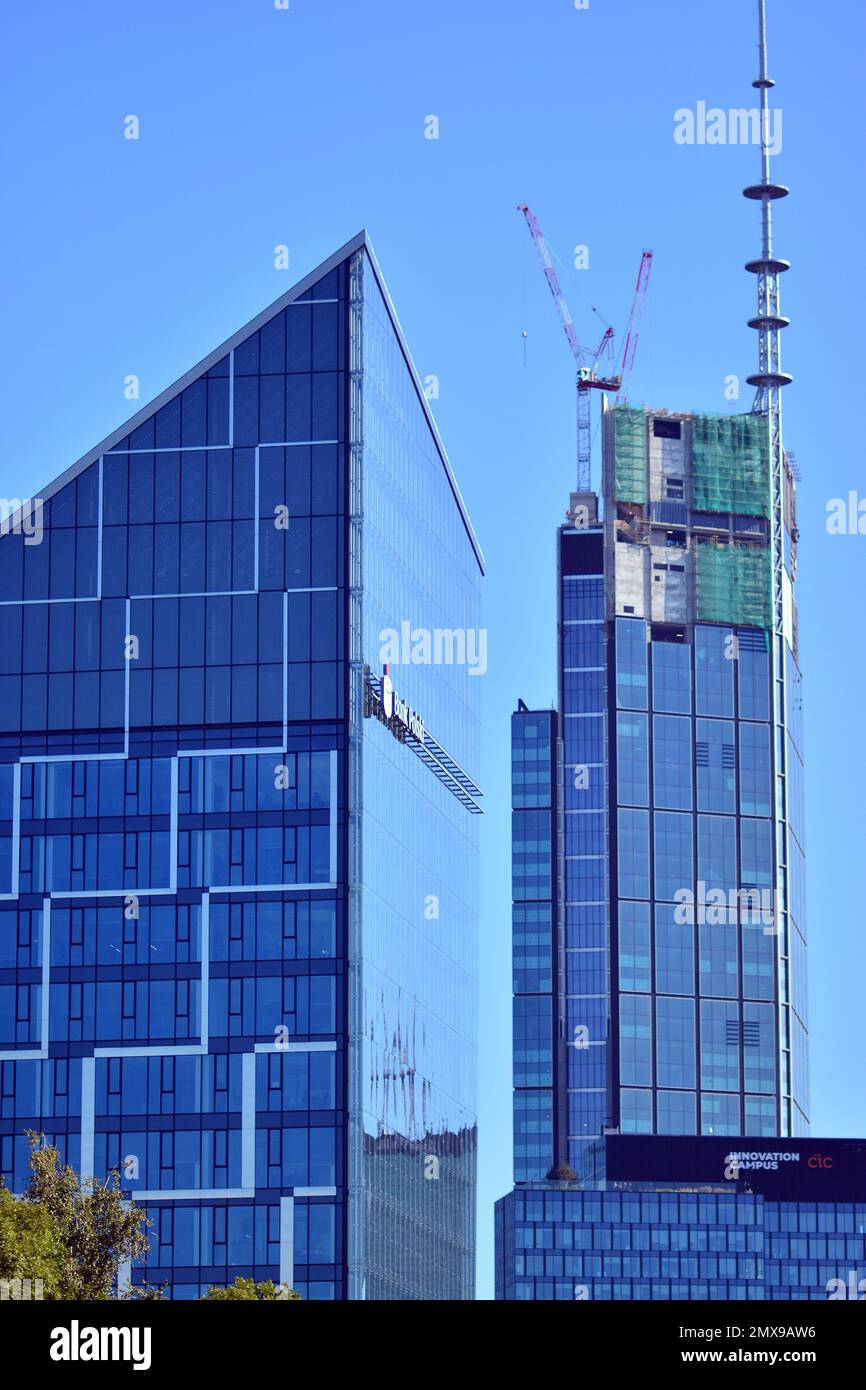Varso Place Warsaw, Poland. 4 Oktober 2021. Construction site of an Varso Place ...