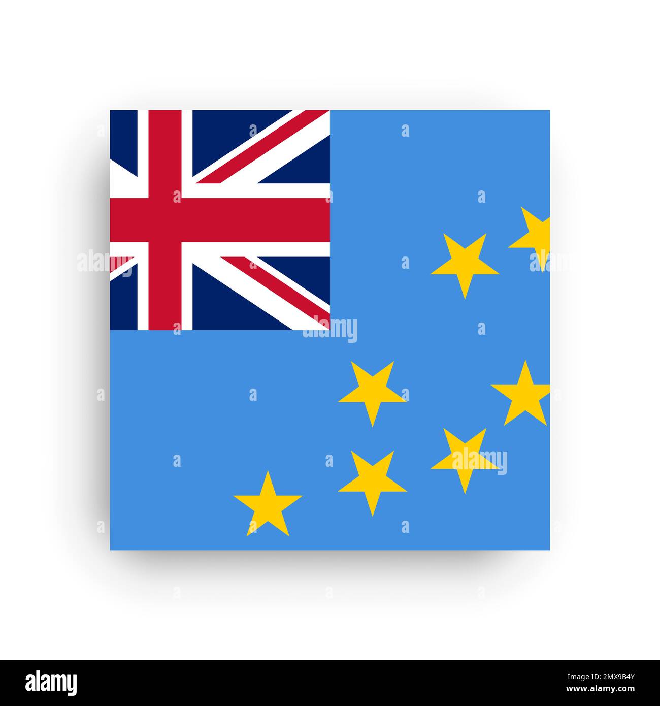 Square vector flag of Tuvalu Stock Vector