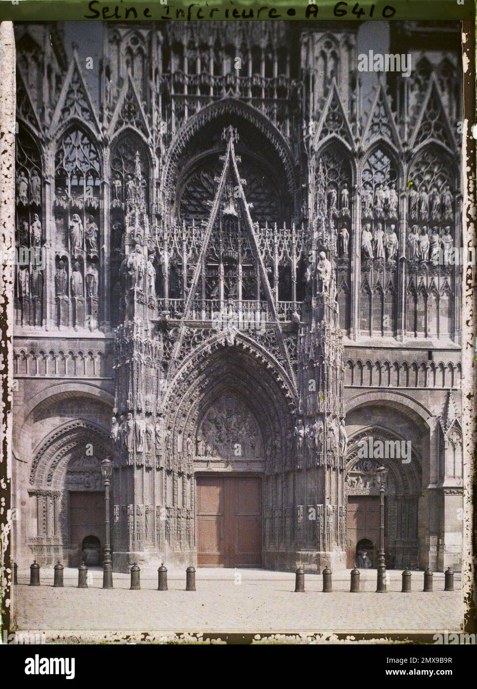 Photographie Ancienne CDV (Carte De Visite) De La Cathédrale Notre-Dame De Rouen - Circa 1882 - État D'occasion