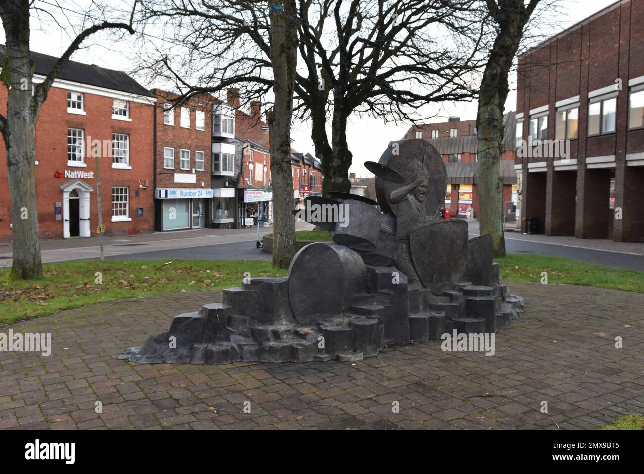 John Bonham memorial, Redditch, Worcestershire, England, UK Stock Photo