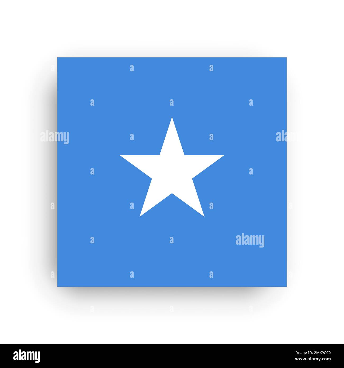 Square vector flag of Somalia Stock Vector
