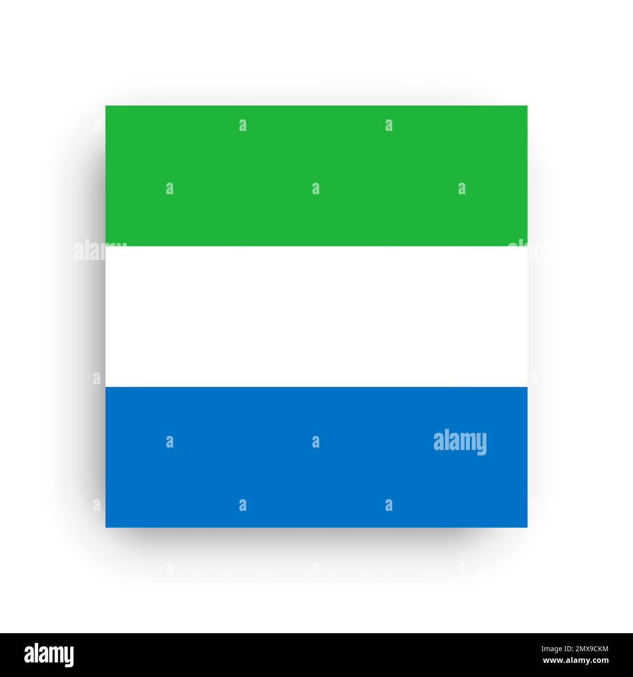 Square vector flag of Sierra Leone Stock Vector