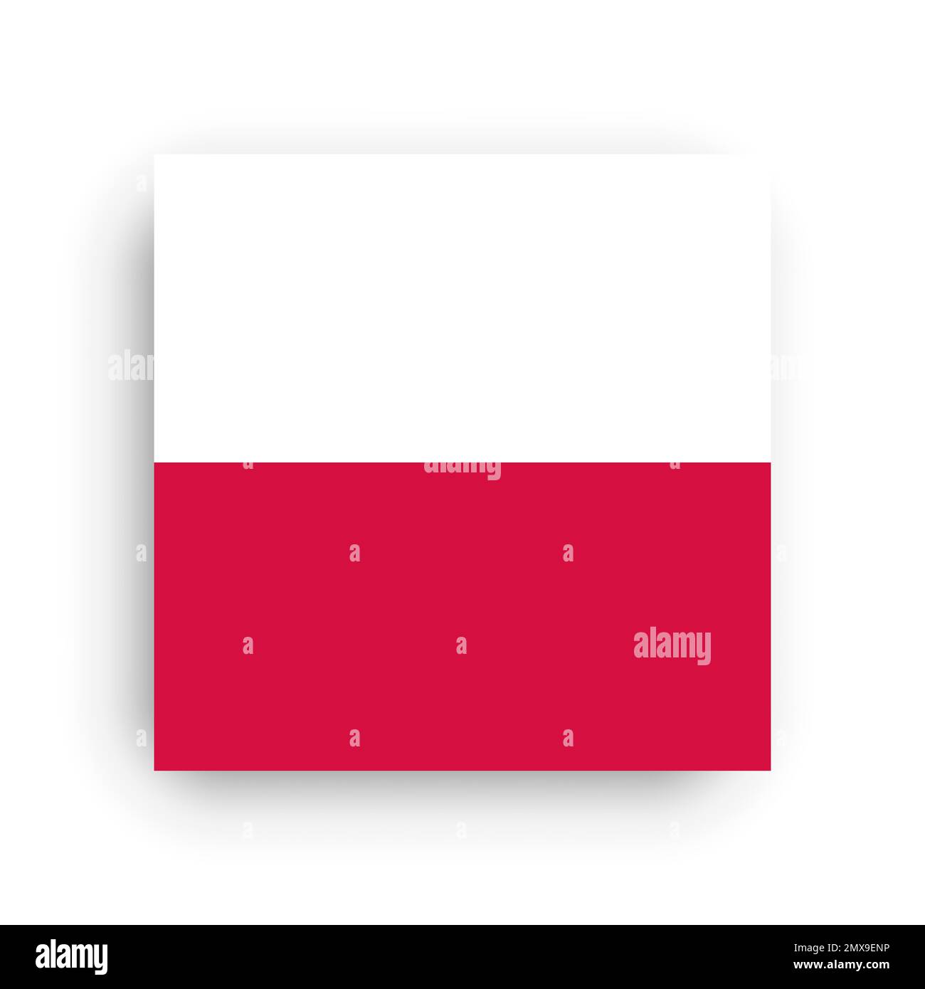 Square vector flag of Poland Stock Vector
