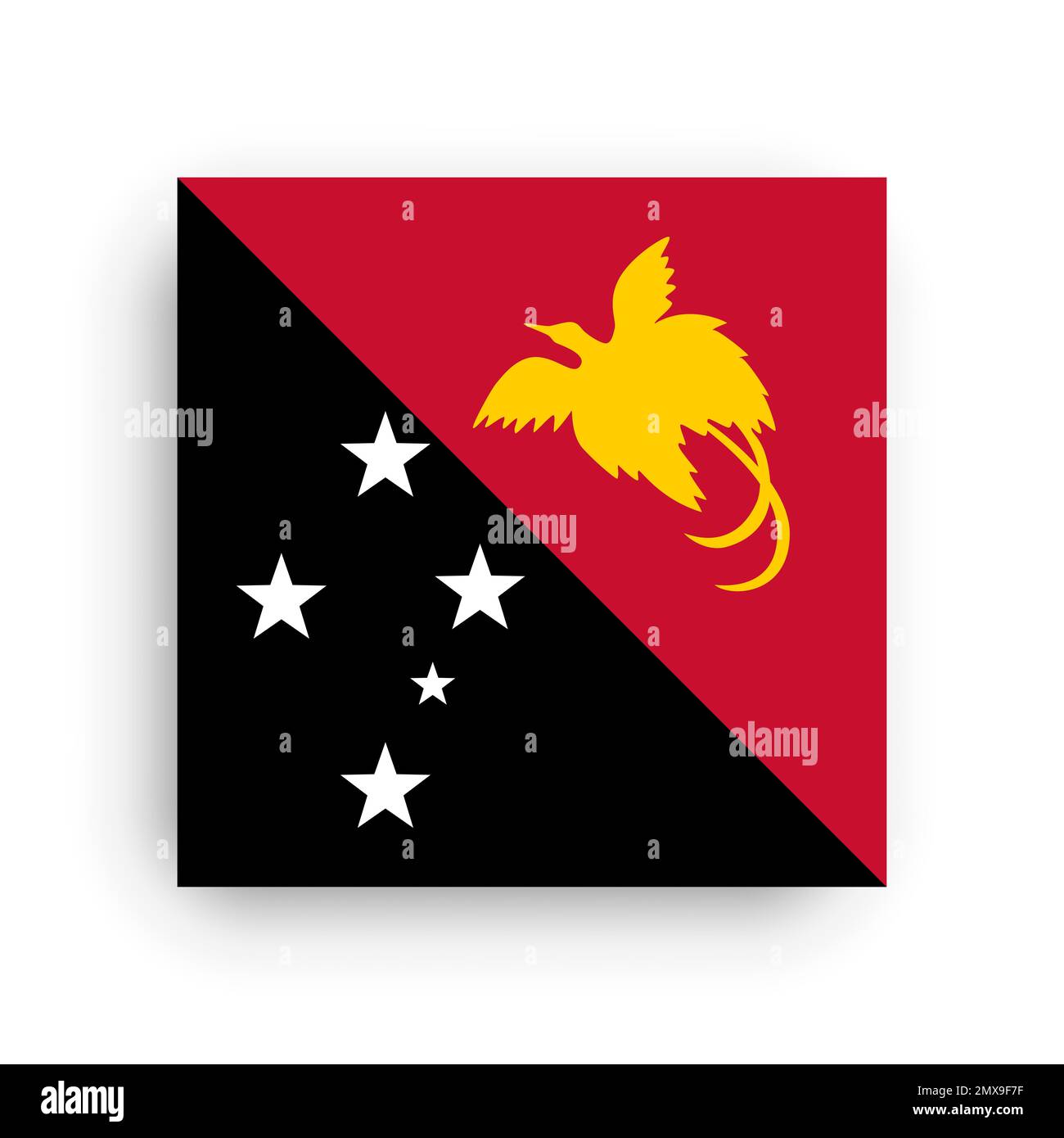 Square vector flag of Papua New Guinea Stock Vector Image &amp; Art - Alamy