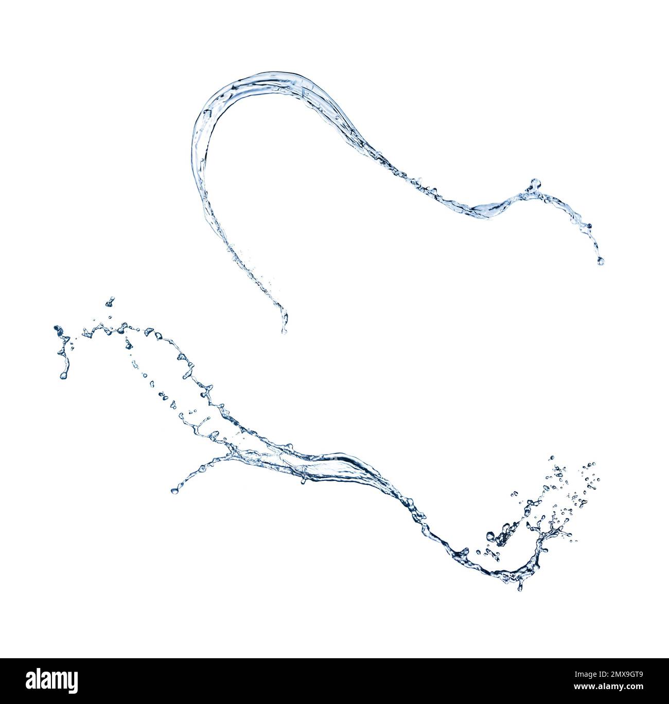 Abstract splashes of water on white background Stock Photo - Alamy