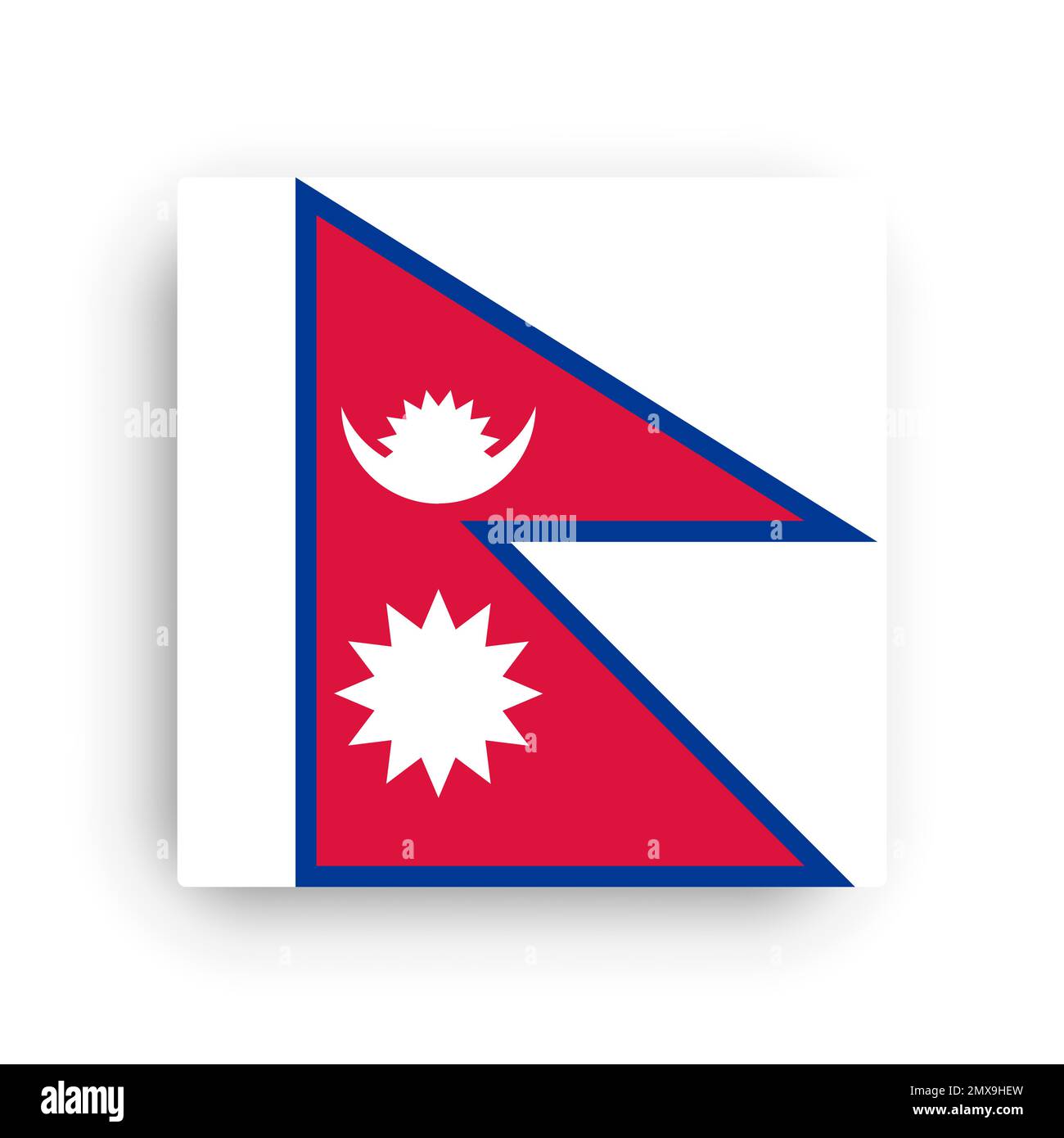 Square vector flag of Nepal Stock Vector Image & Art Alamy