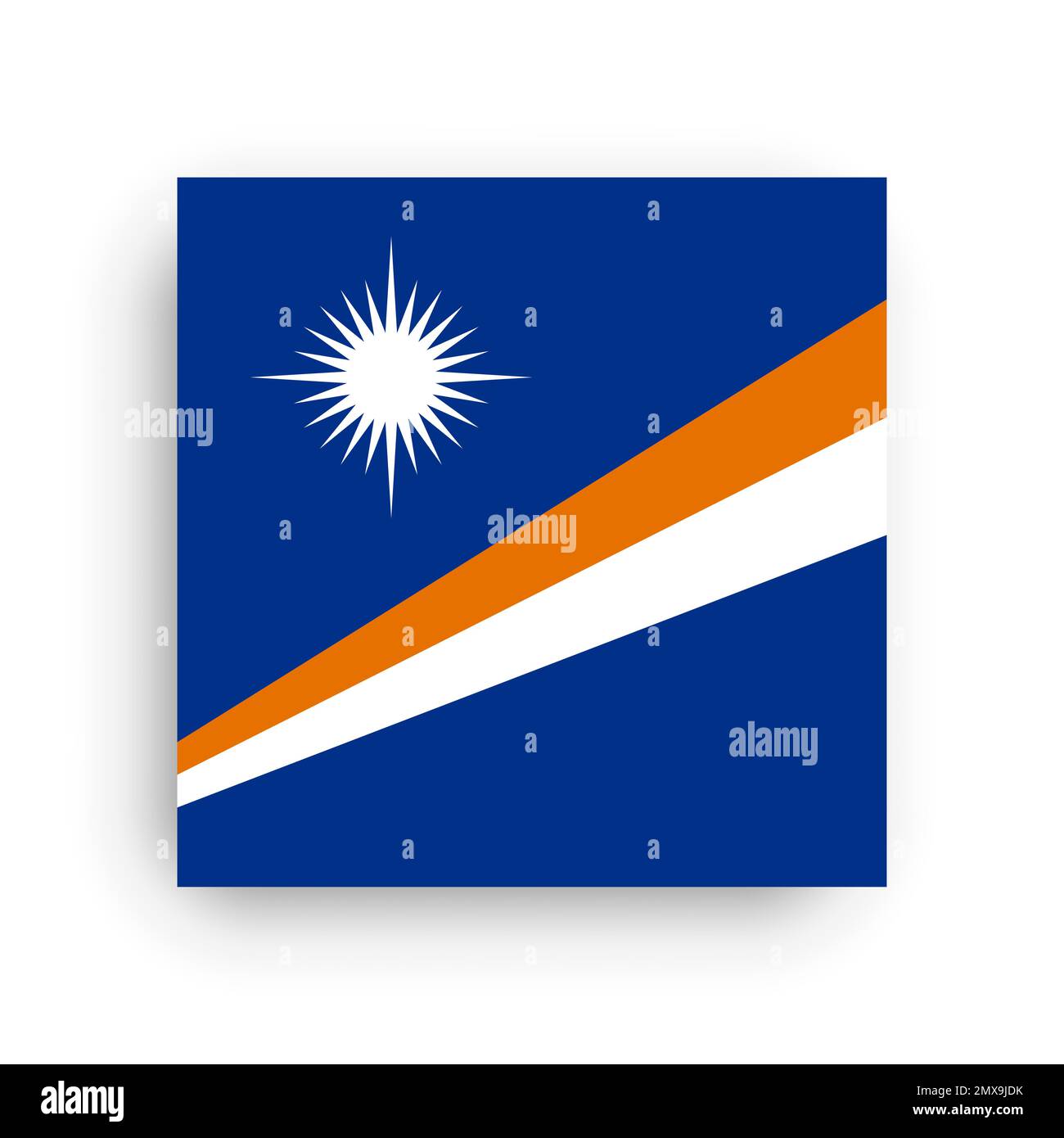 Square vector flag of Marshall Islands Stock Vector Image & Art Alamy