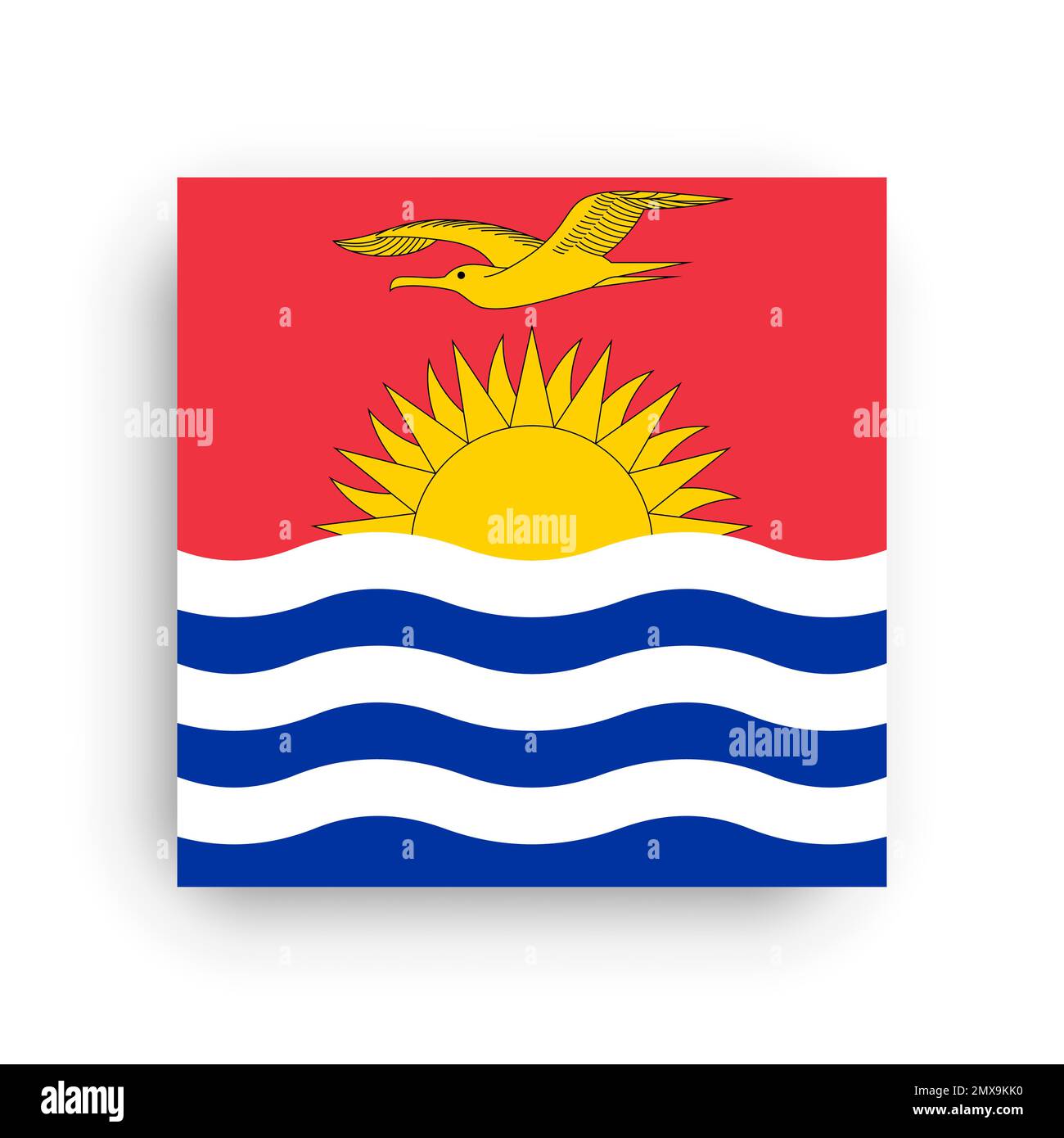 Square vector flag of Kiribati Stock Vector