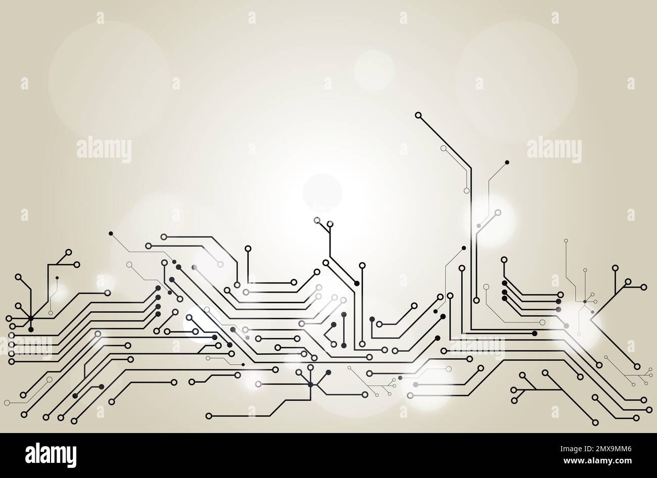 Electronics and technology. Circuit board pattern illustration Stock ...