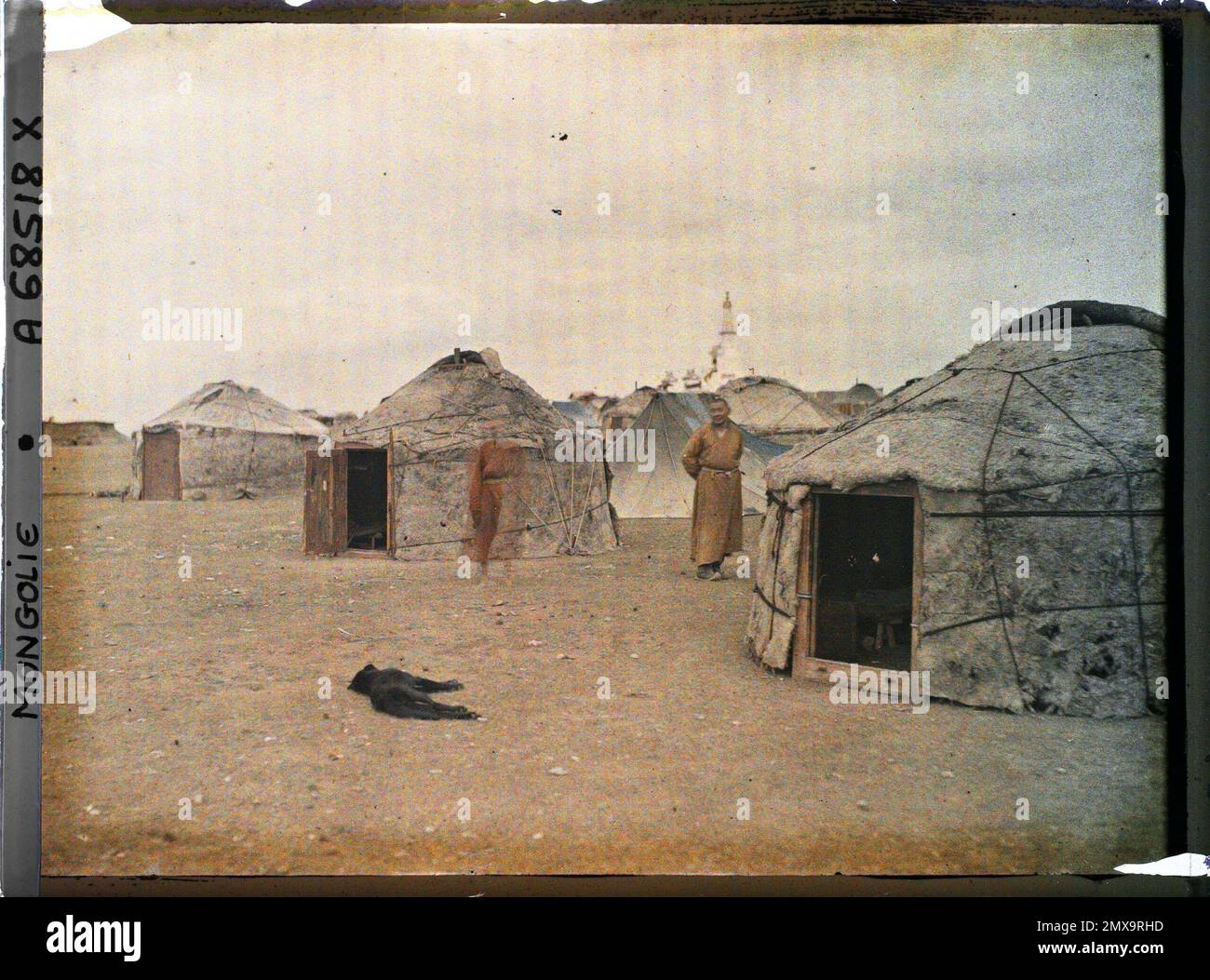 Surroundings of Ourga, Mongolia a camp of yurts and tents , 1913 ...