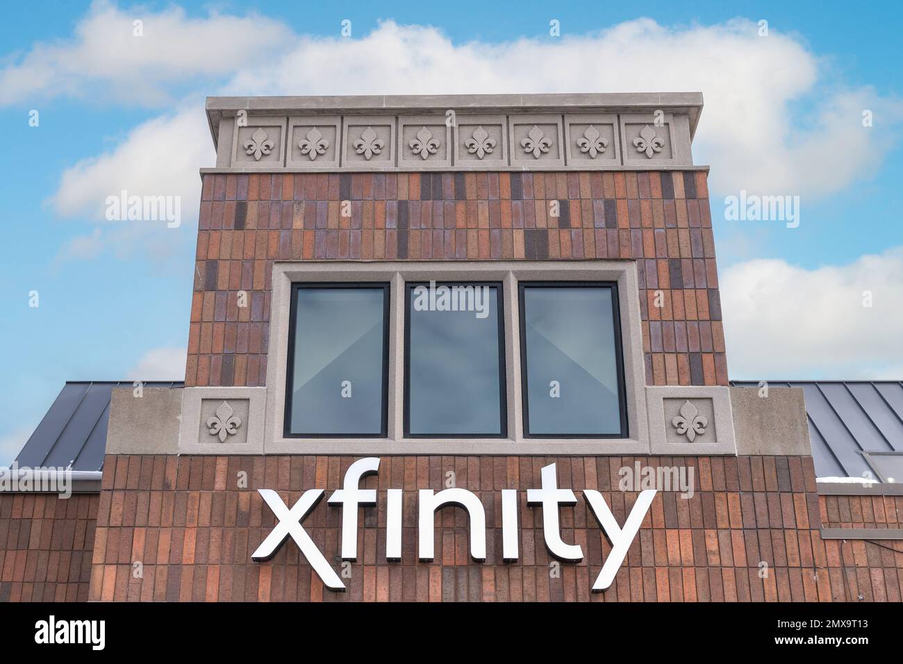 EDINA, MN, USA FEBRUARY 1, 2023 Xfinity retail store exterior and