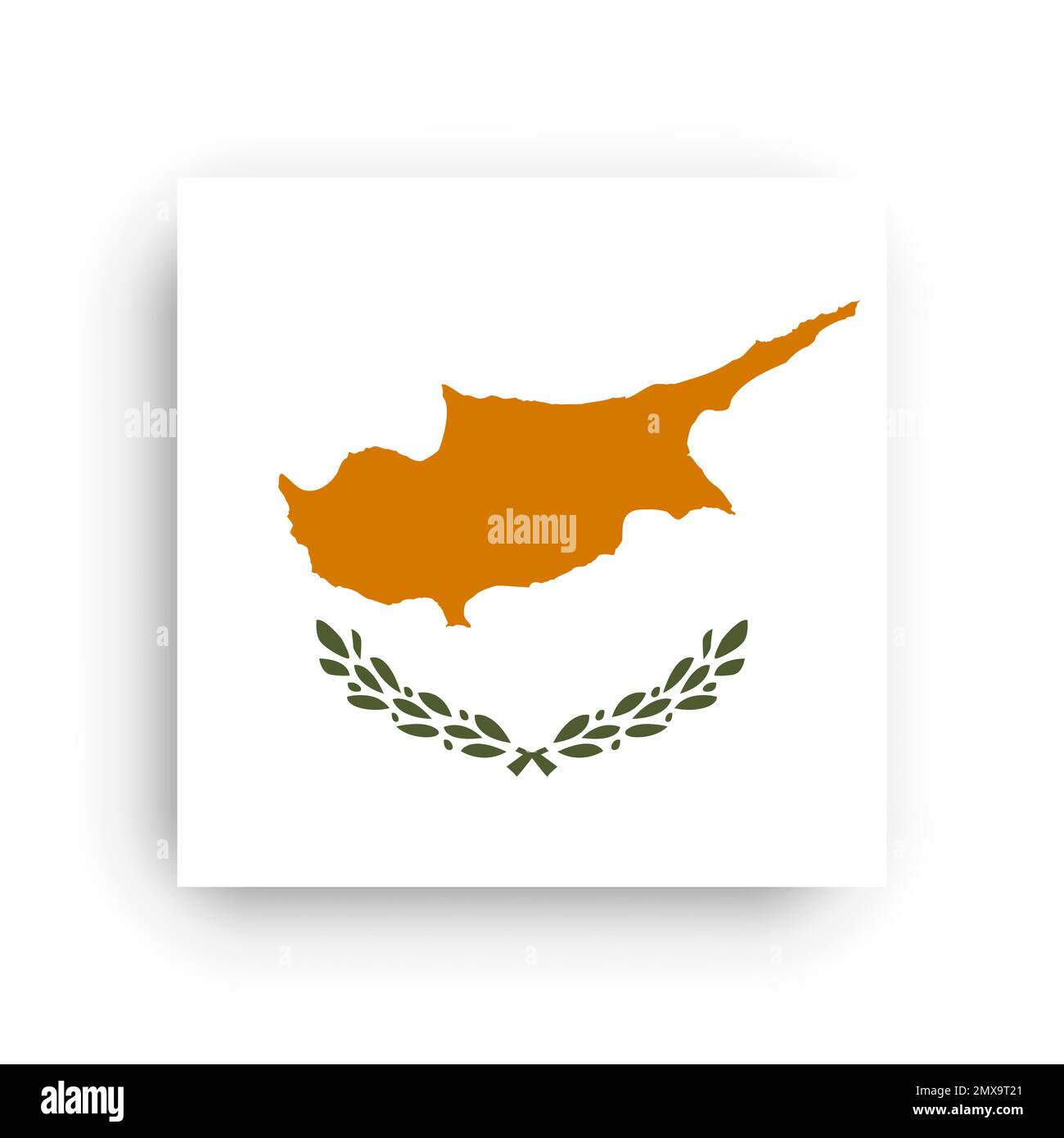 Square vector flag of Cyprus Stock Vector