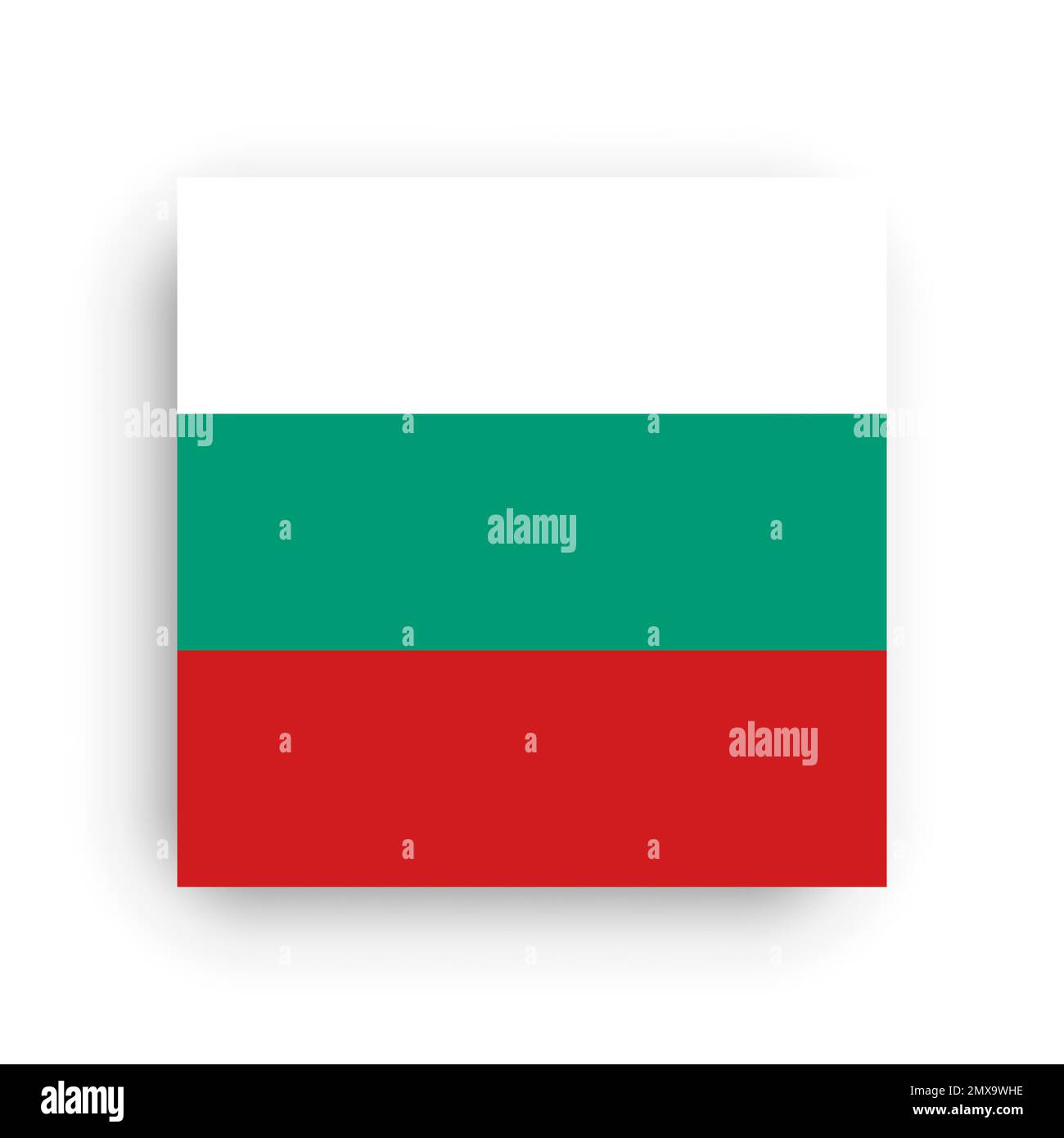 Square vector flag of Bulgaria Stock Vector