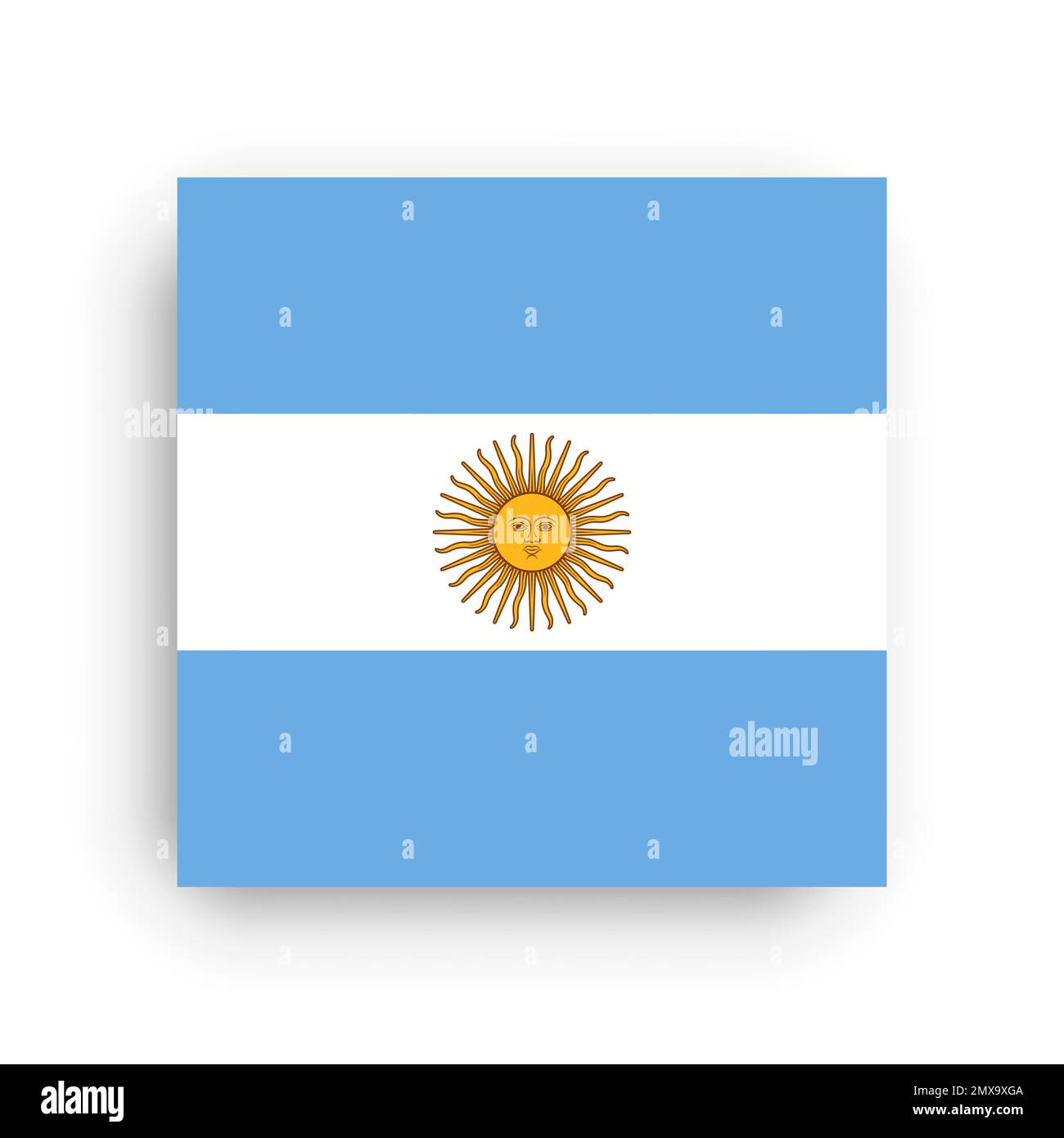 Square vector flag of Argentina Stock Vector Image & Art - Alamy