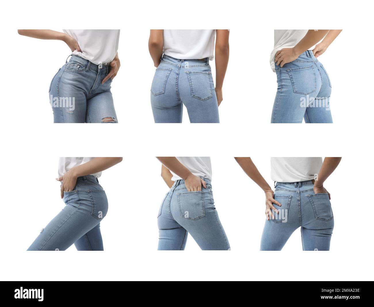 Woman wearing tight jeans hi-res stock photography and images - Alamy