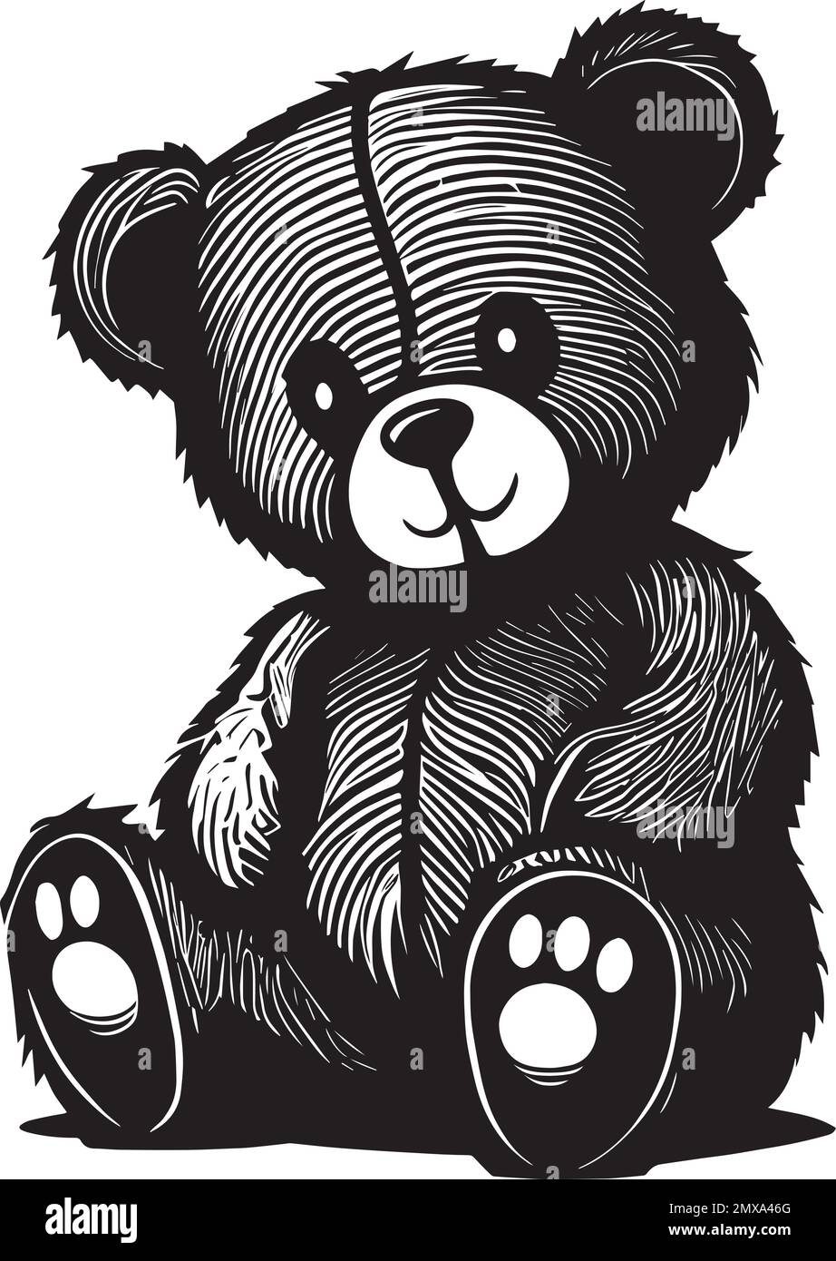 Cute Stuffed Teddy Bear Logo Design Stock Vector Image & Art - Alamy