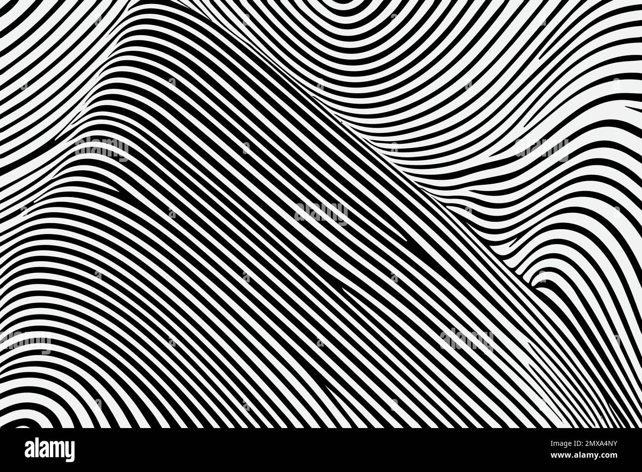 Seamless pattern with hand drawn wavy lines, editable EPS vector format ...