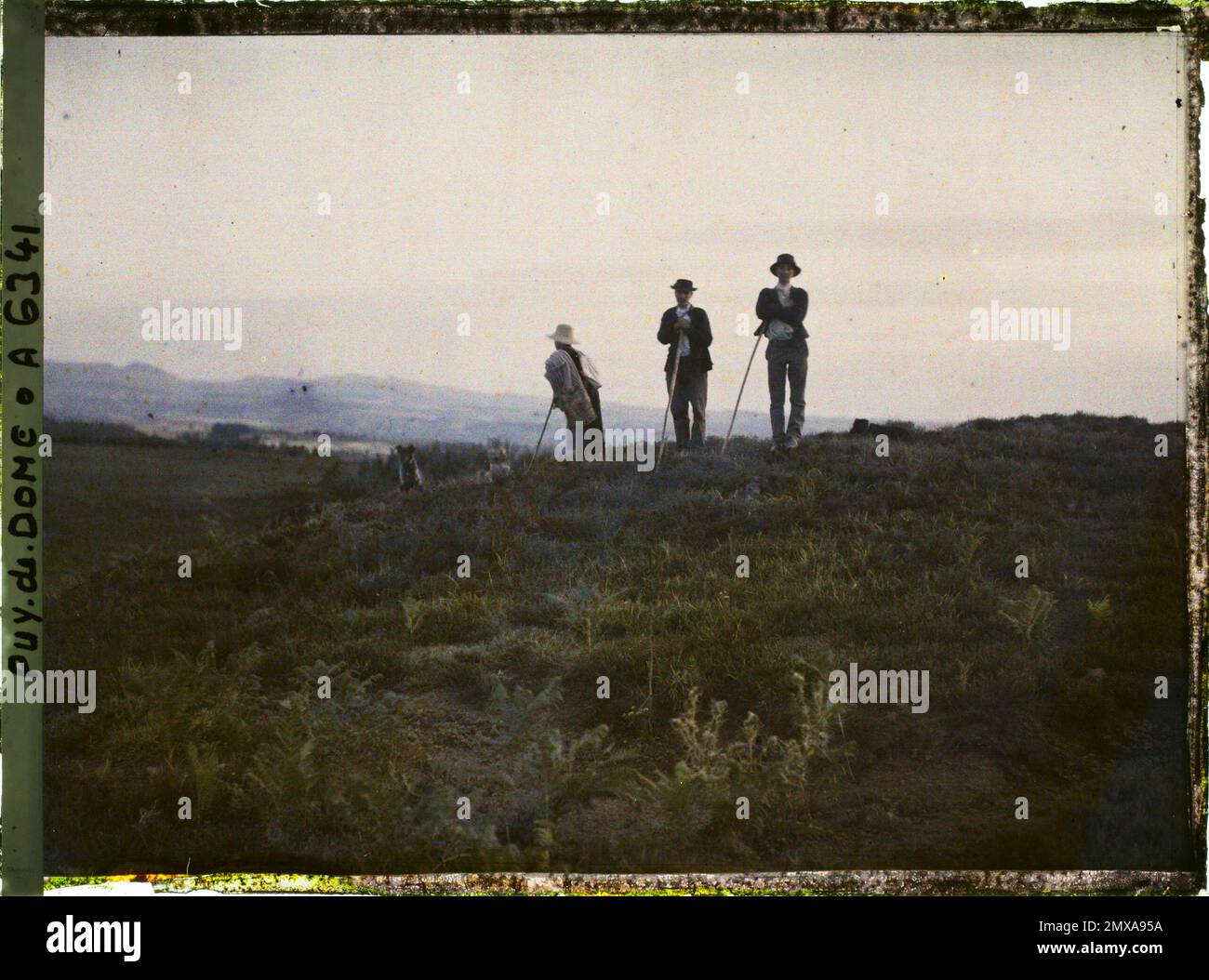 The GERGOVIE Plateau, France , 1911 - Center of France Auvergne Bourgogne - Auguste Léon - (July 17 - August 6) Stock Photo