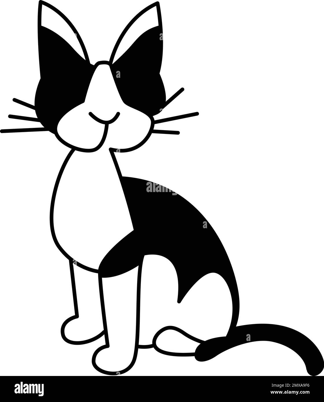 Pet Cat Abstract Monochrome Logo Stock Vector Image & Art Alamy