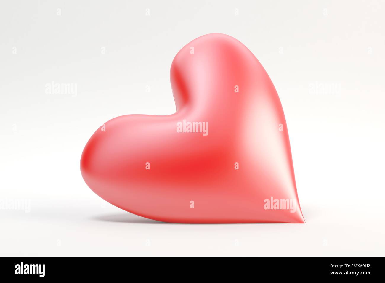 Single red heart - 3d render Stock Photo