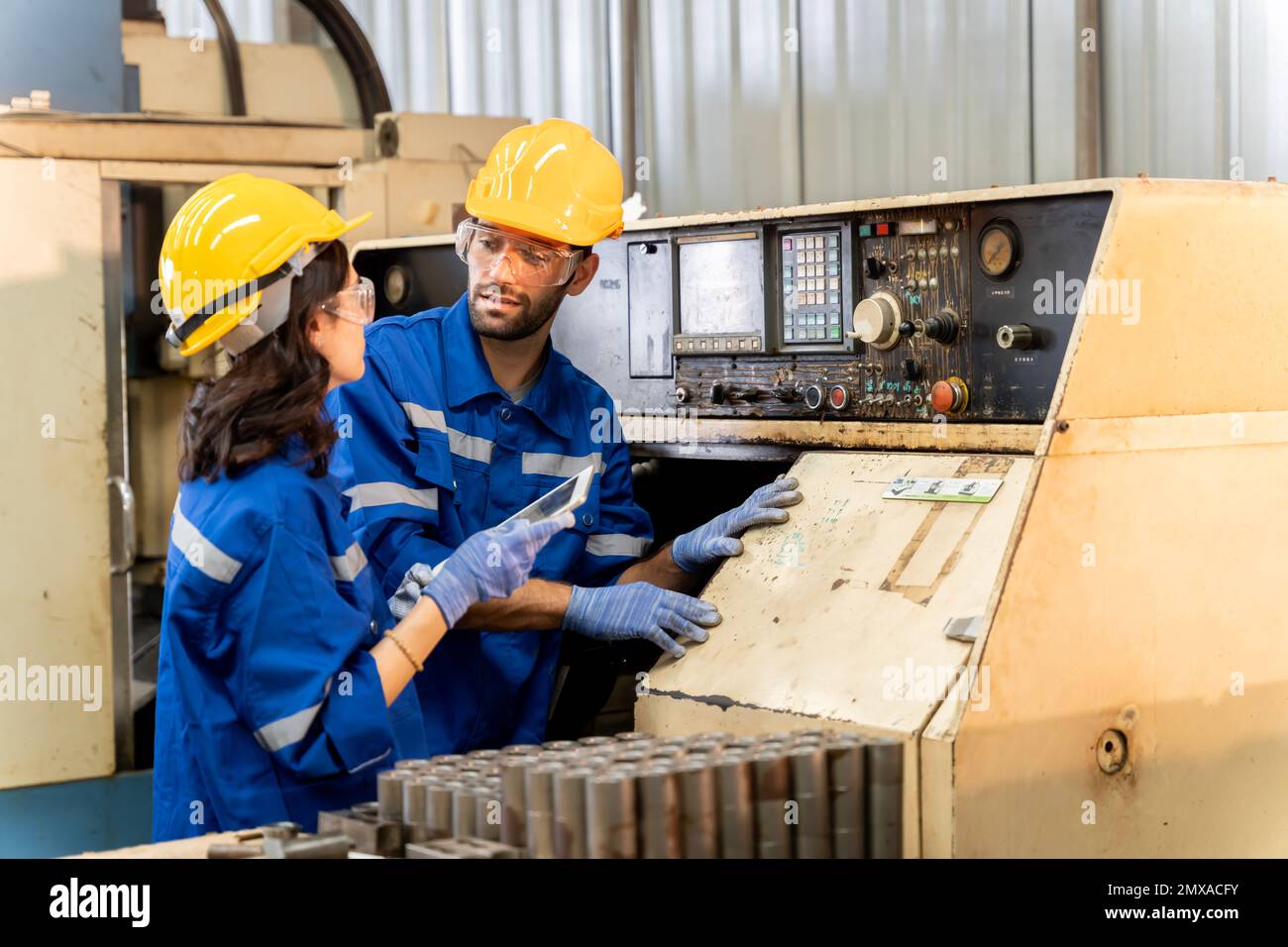 Team of engineers practicing maintenance Taking care and practicing ...
