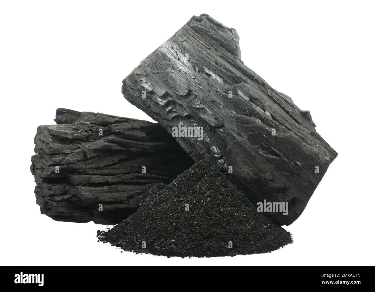 Charcoal or Coal isolated on white background Stock Photo Alamy