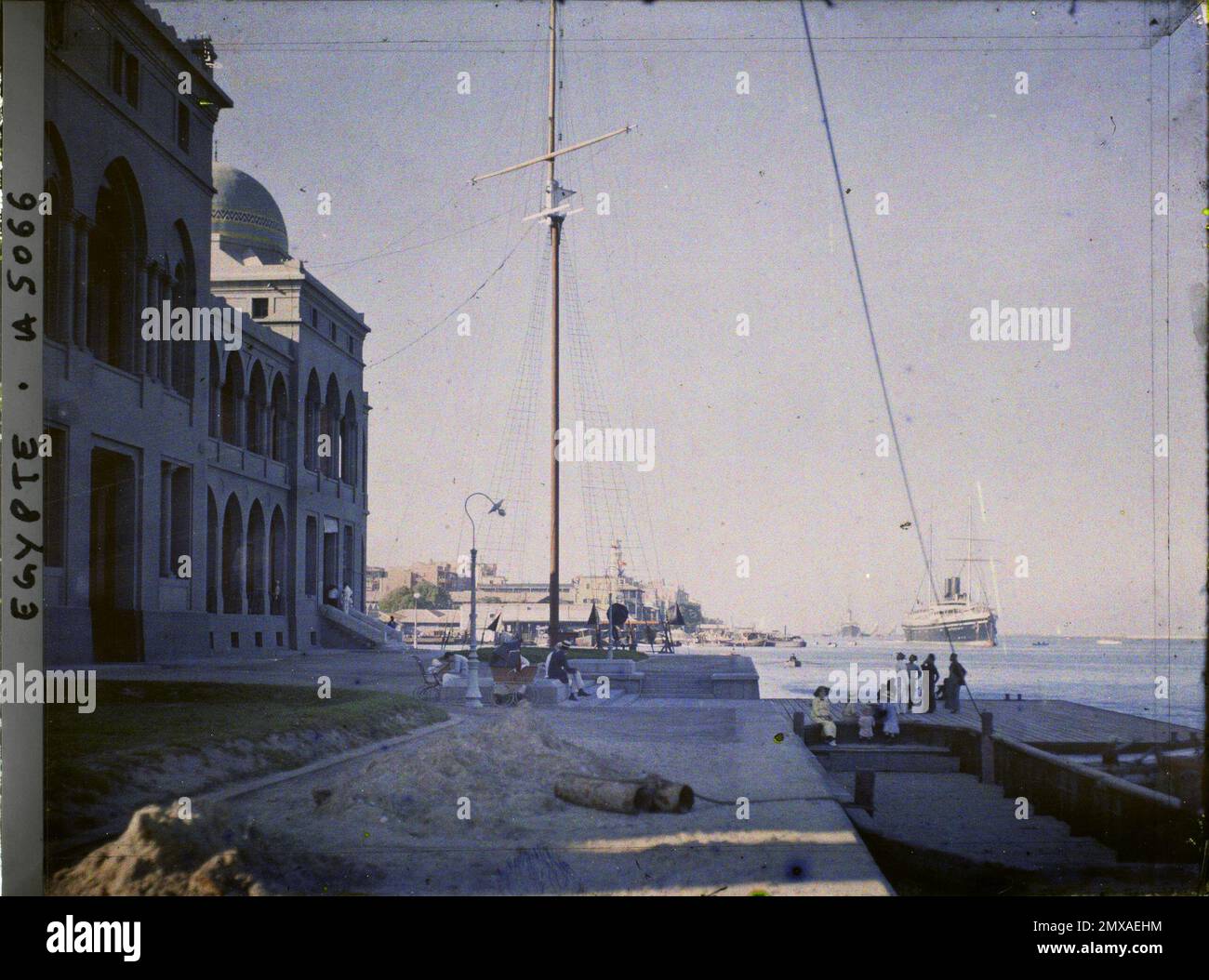 Port-Said, Egypt, Africa the port seen from the offices of the Suez ...