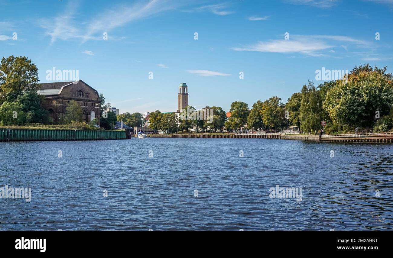 Spree Mouth into the Havel, Spandau, Berlin, Germany Stock Photo