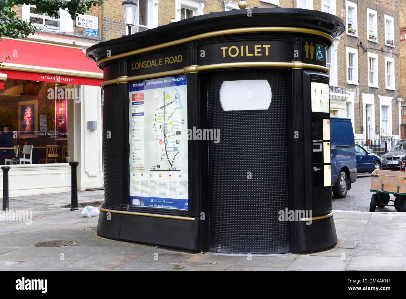 Public toilet, Portobello Road, London, England, United Kingdom Stock