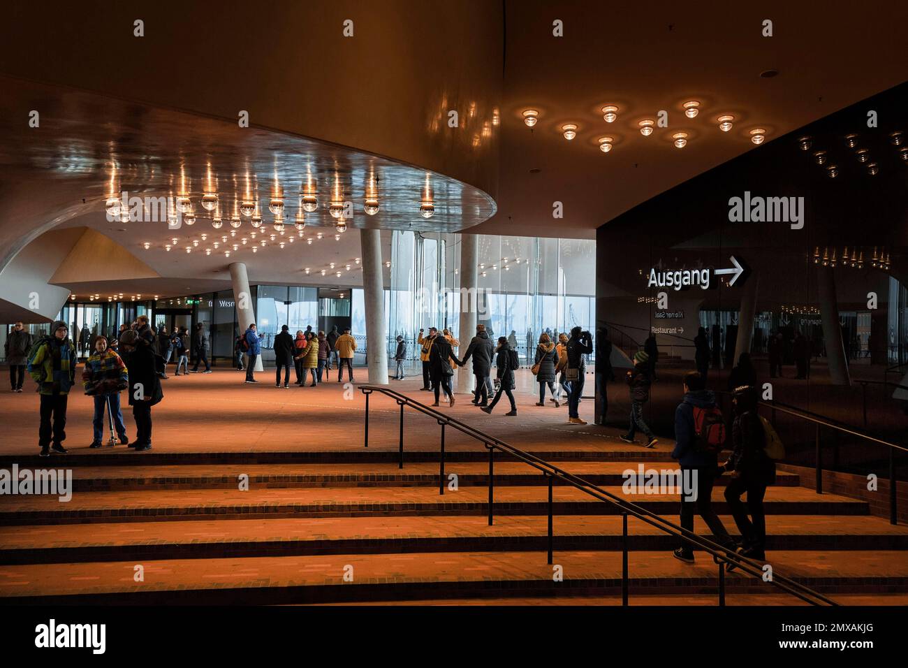 Visitors on the Plaza observation deck, Elbe Philharmonic Hall Concert