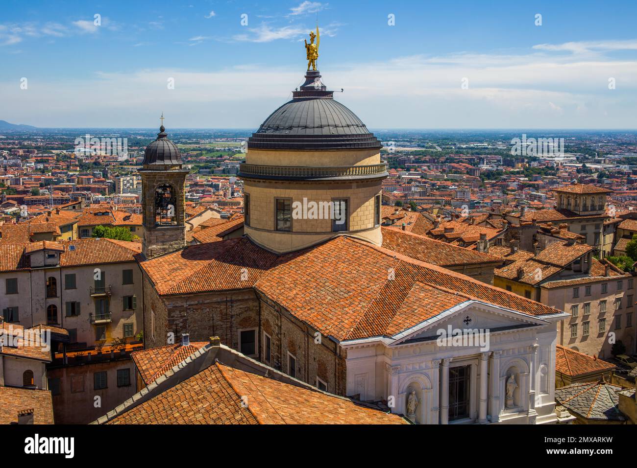 View of Bergamo Cathedral, Lombardy, Italy, Bergamo, Lombardy, Italy Stock Photo