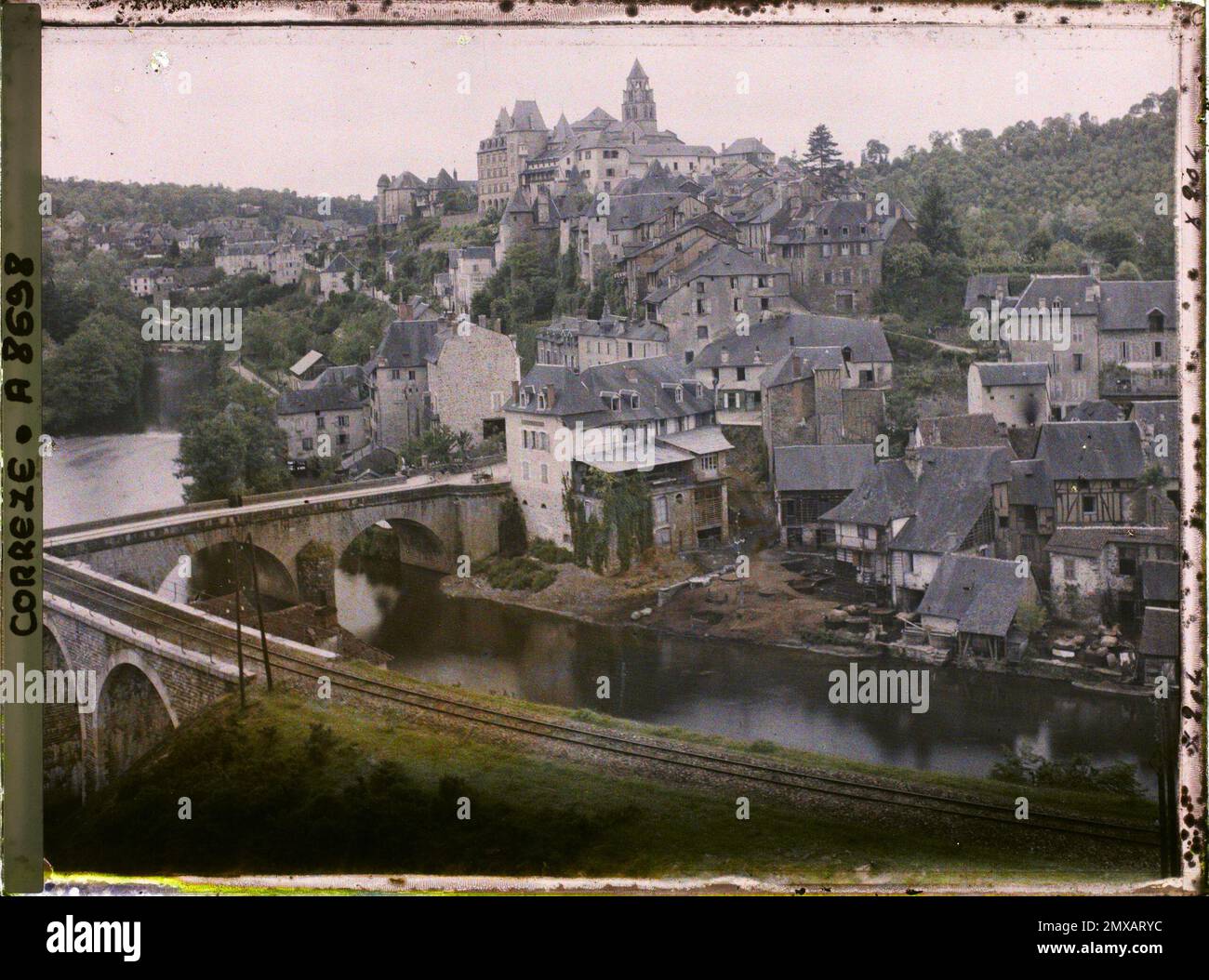 Uzerche, France View of the city and the Vezère taken from the Faubourg SainteEulalie , 1916