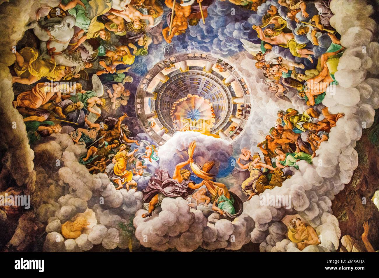 Most famous fresco of Mannerism Giulio Romano's illusion invents a dome and dissolves the