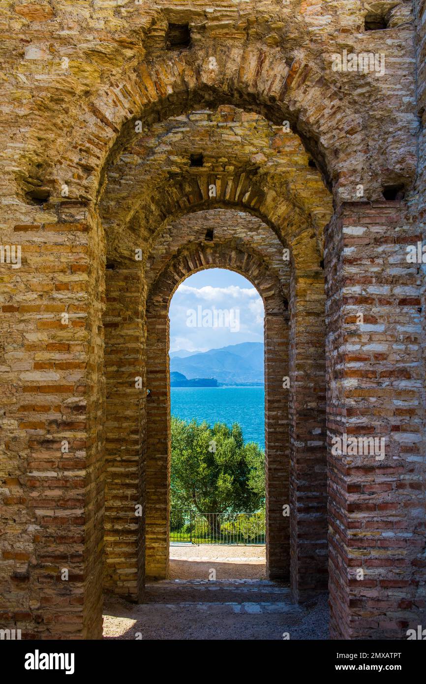 Caves of Catullus, ruins of a Roman villa, 1st century AD Sirmione ...