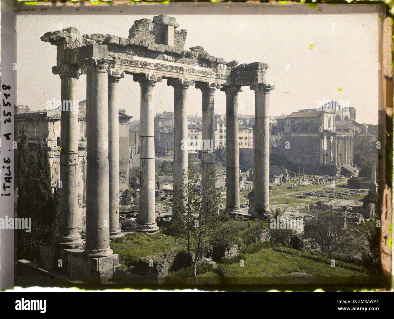 Rome, Italy Roman Forum, Saturn Temple , 1918 - Italy - Fernand Cuville ...