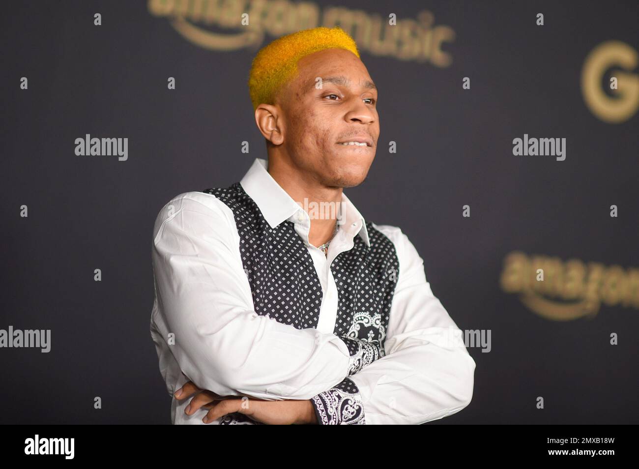Yellow Hair Rapper Yellopain arrives at the Black Music Collective on Thursday, Feb. 2 ...
