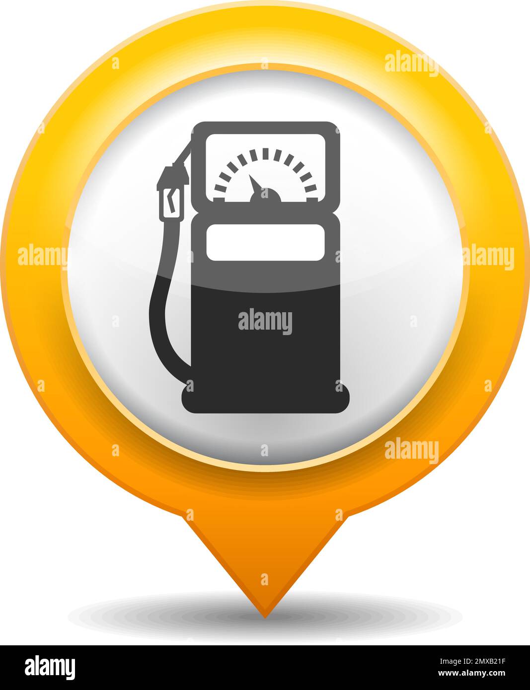 Orange map pin with icon of a gas station, vector eps10 illustration Stock Vector Image & Art