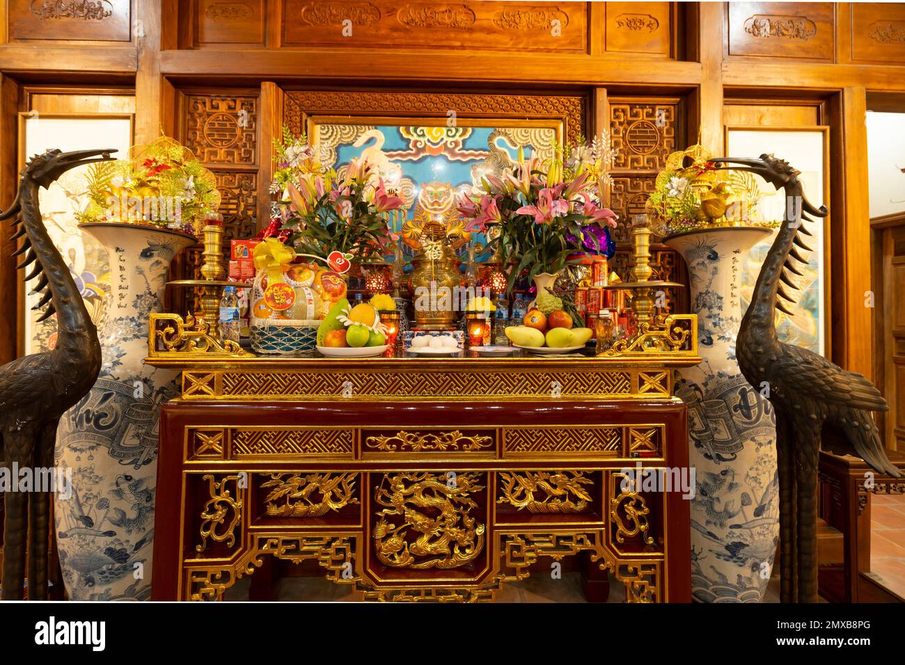 Hanoi, Vietnam, January 2023. View of the King Le Thai To's Temple in the city center Stock Photo