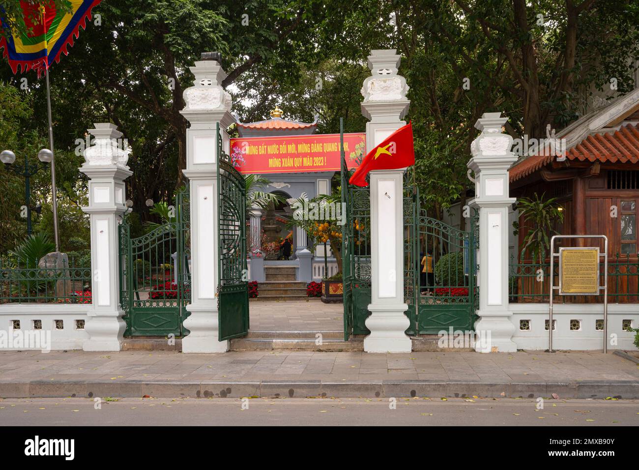 Hanoi, Vietnam, January 2023. View of the King Le Thai To's Temple in the city center Stock Photo