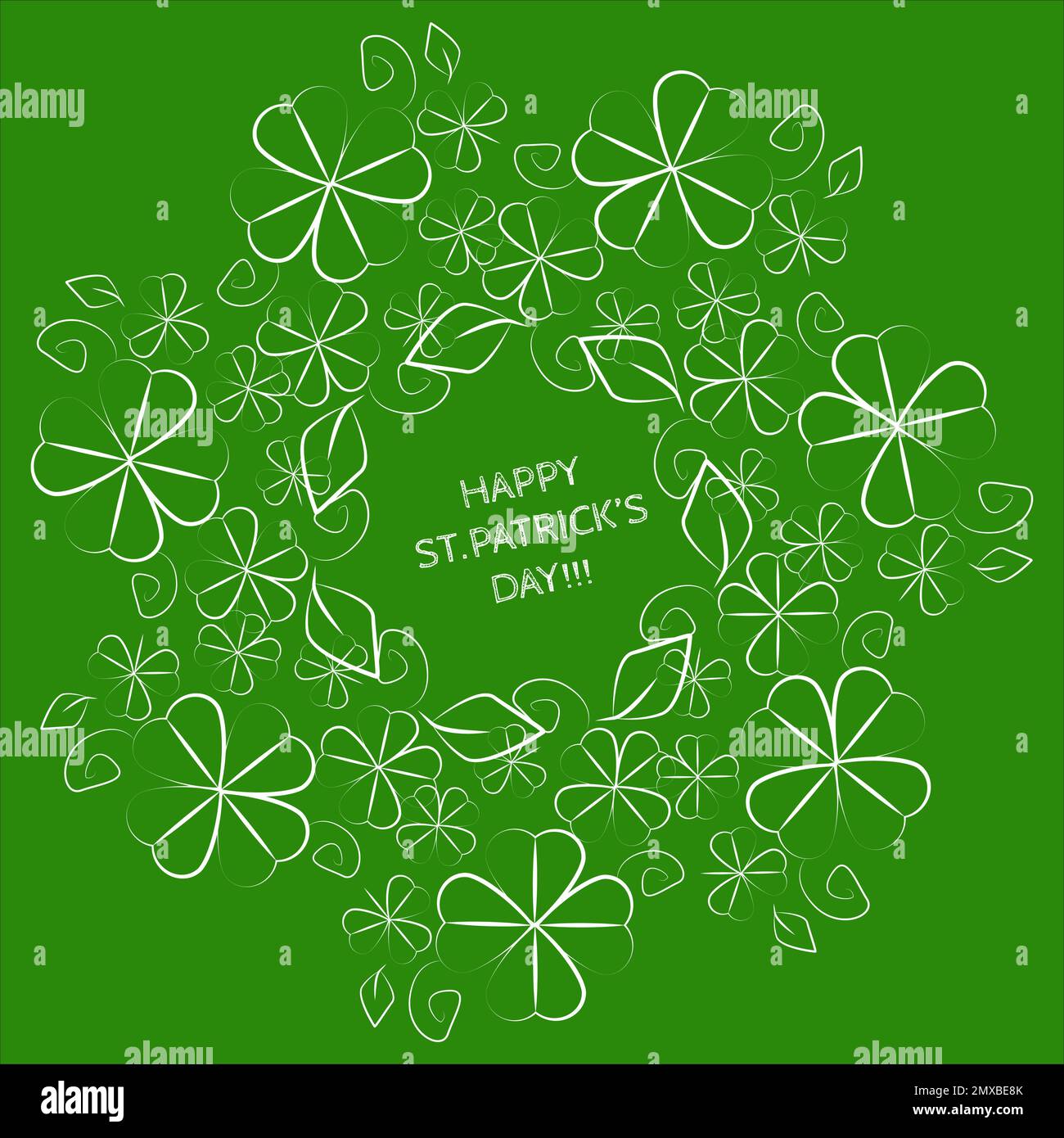 Abstract picture on green background for st. patricks day Stock Vector
