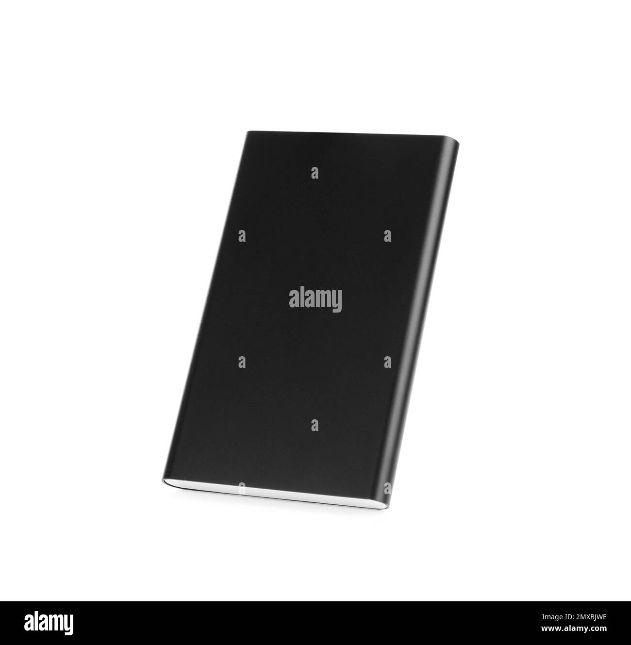 Modern external portable charger isolated on white Stock Photo Alamy