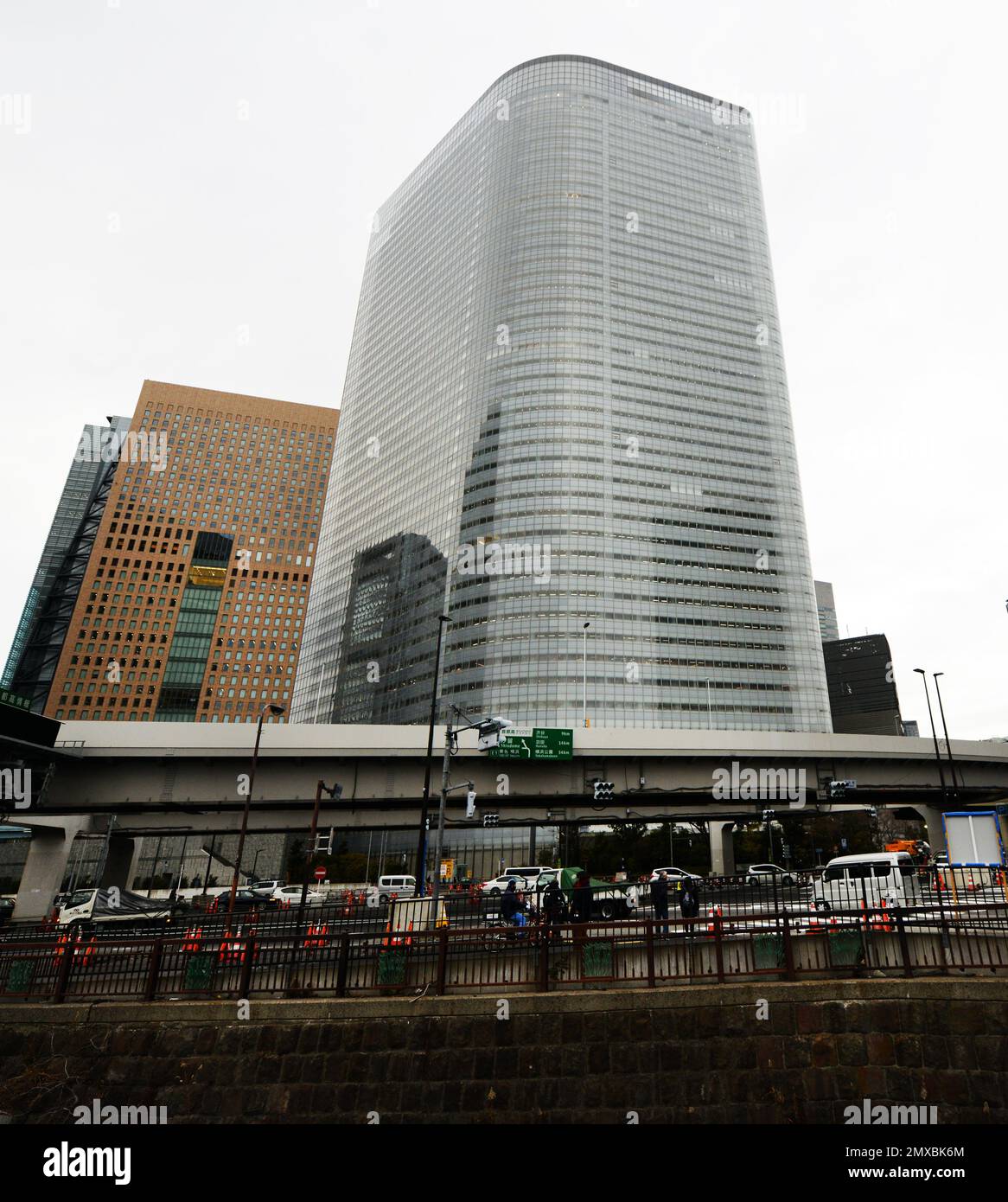 Dentsu building in Minato city, Tokyo, Japan Stock Photo Alamy