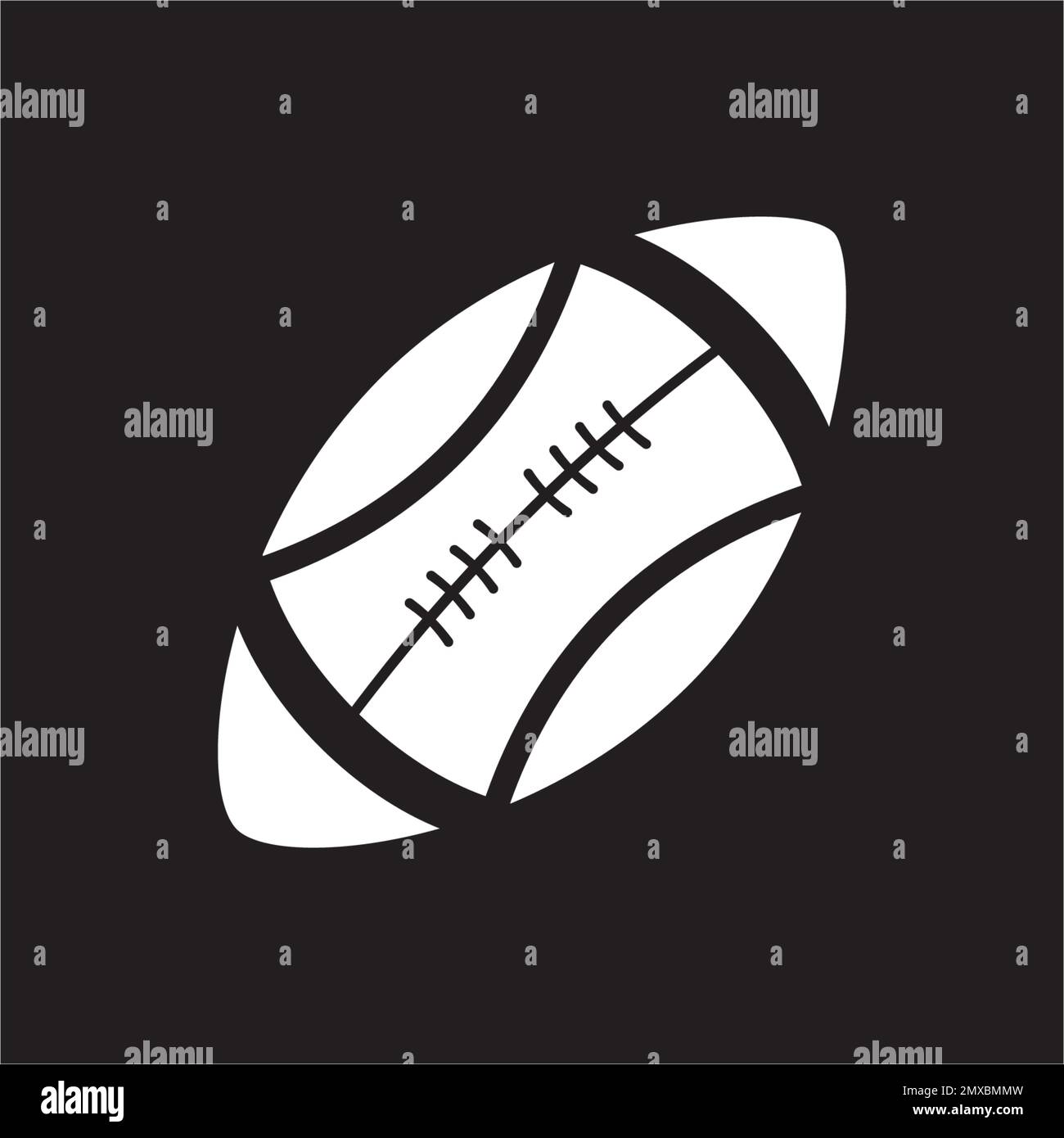 Rugby icon vector design illustration logo template. Stock Vector