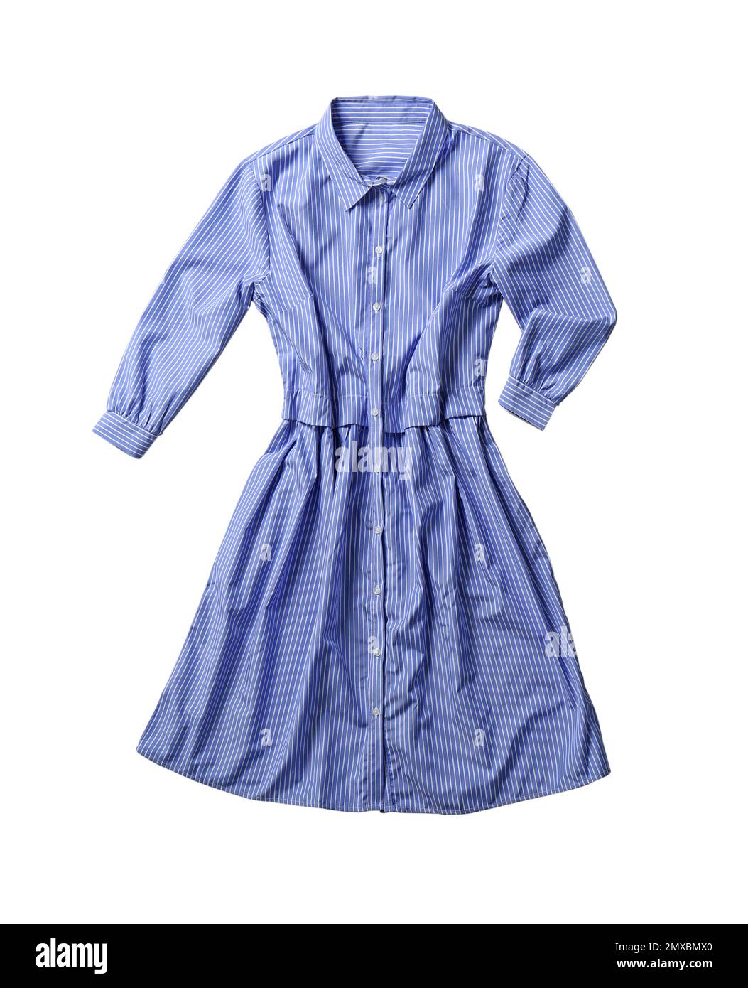 Blue Striped Shirt Dress main image 1