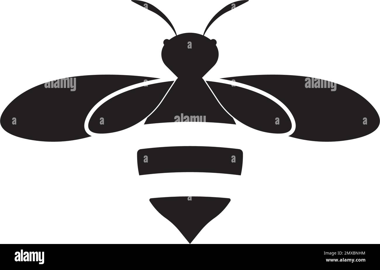 Bee Logo Template vector icon illustration design Stock Vector