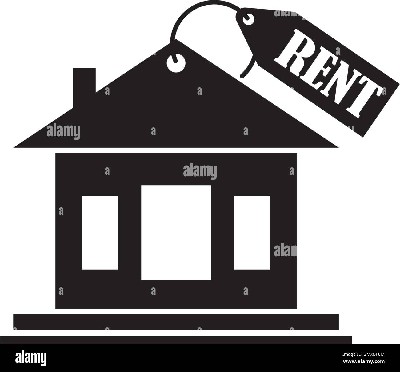 Residential house vector vectors Black and White Stock Photos & Images