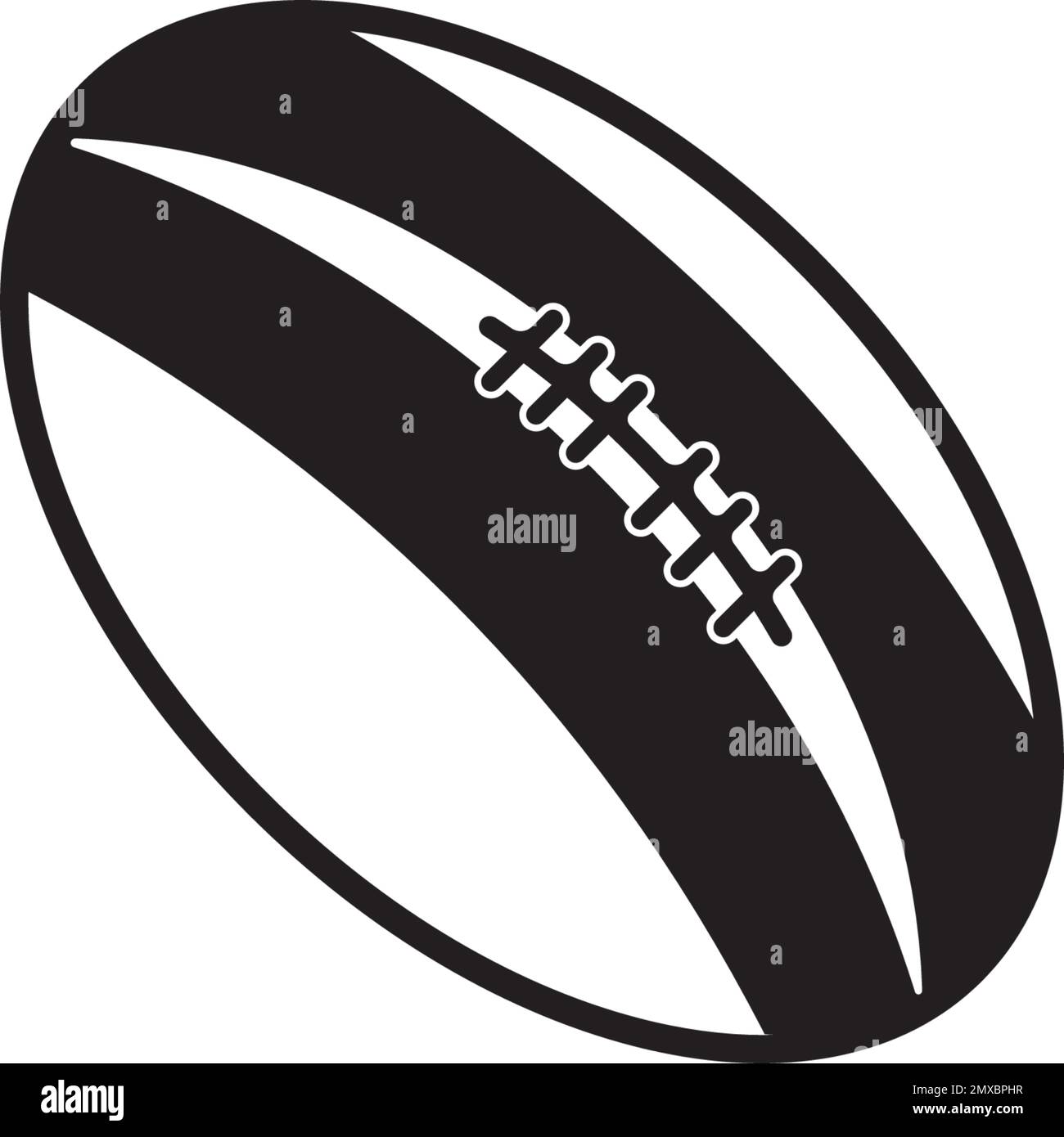 Rugby icon vector design illustration logo template. Stock Vector