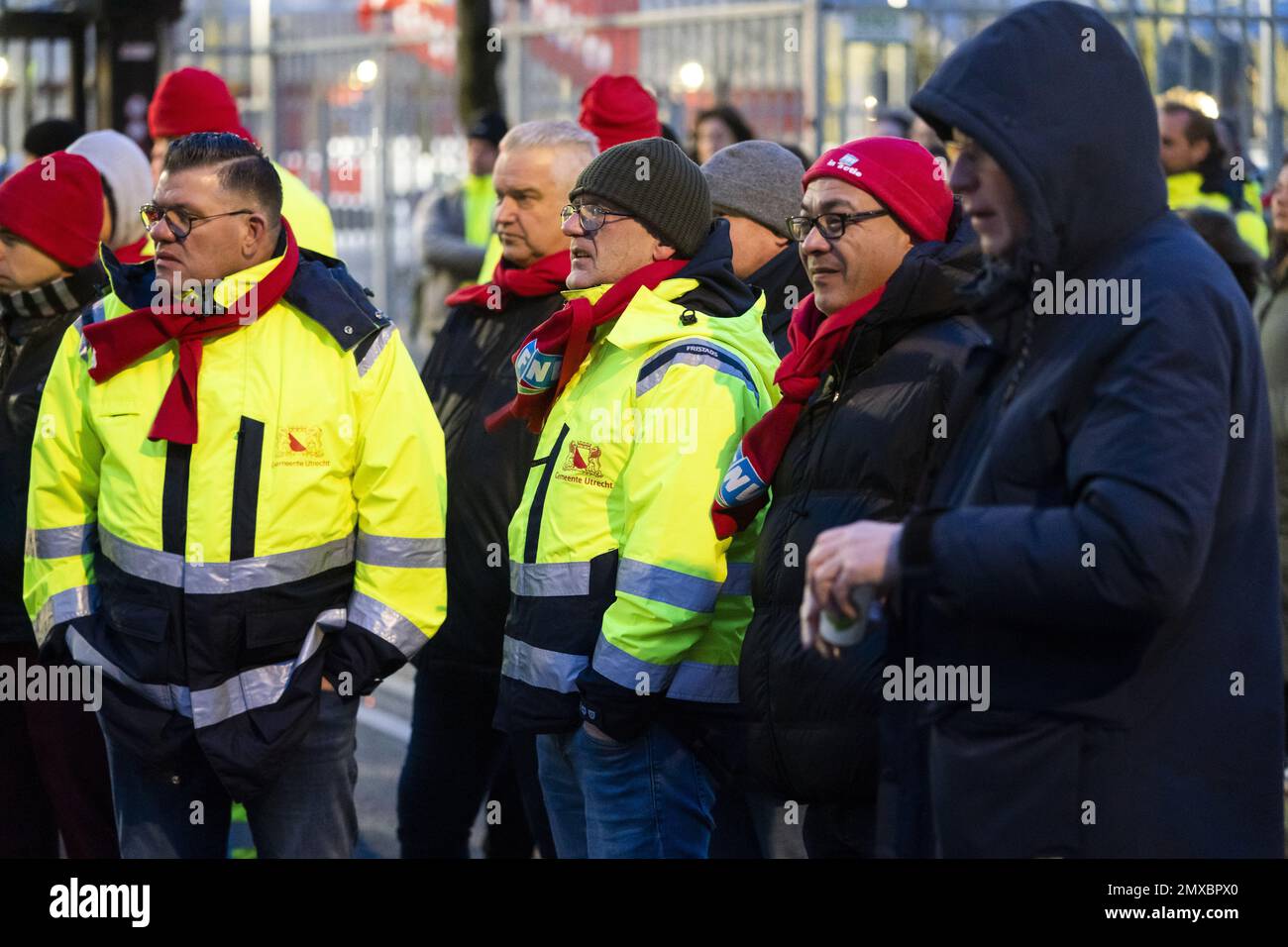 UTRECHT Employees of the city cleaning in the municipality of Utrecht