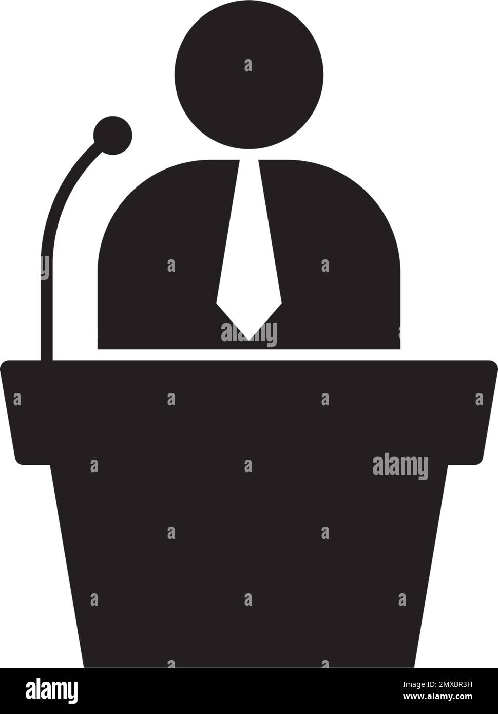 Public speaker icon vector design illustration. Stock Vector